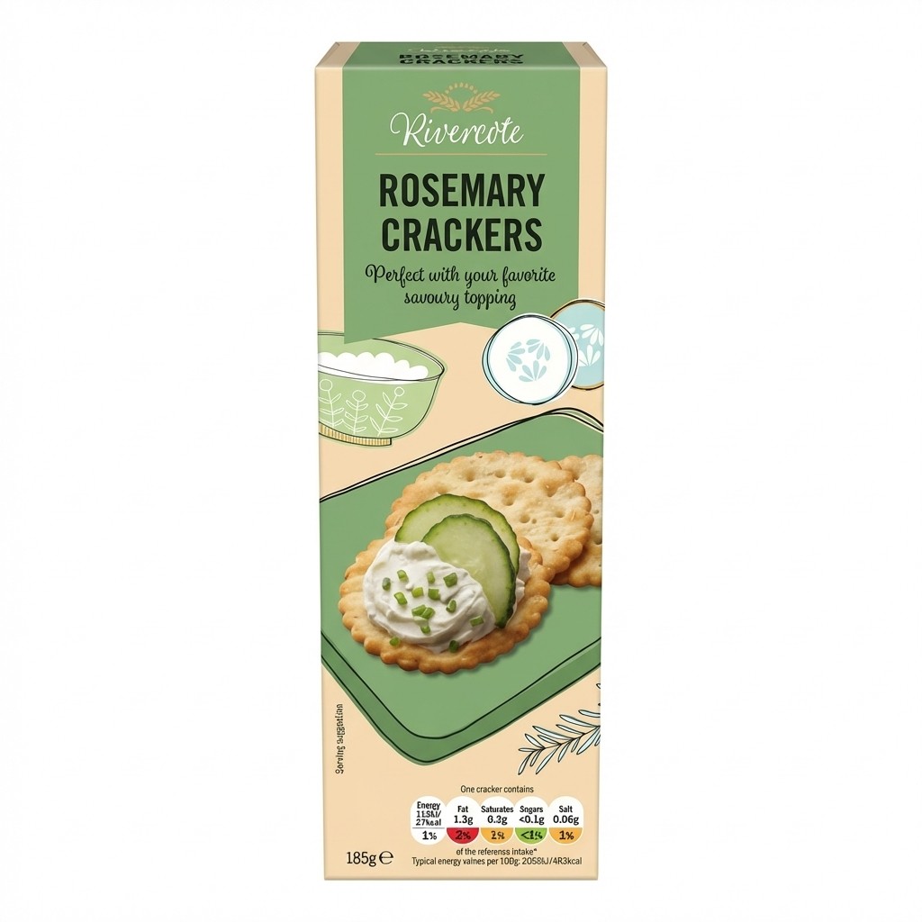 Rivercote Rosemary Crackers 185g