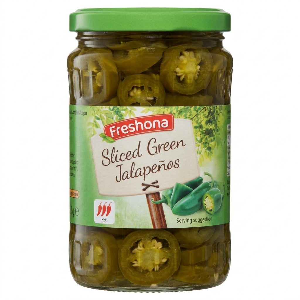 Freshona Sliced Green Jalapeños 350g