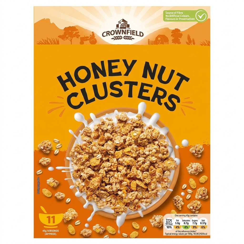 Crownfield Honey Nut Clusters 500g