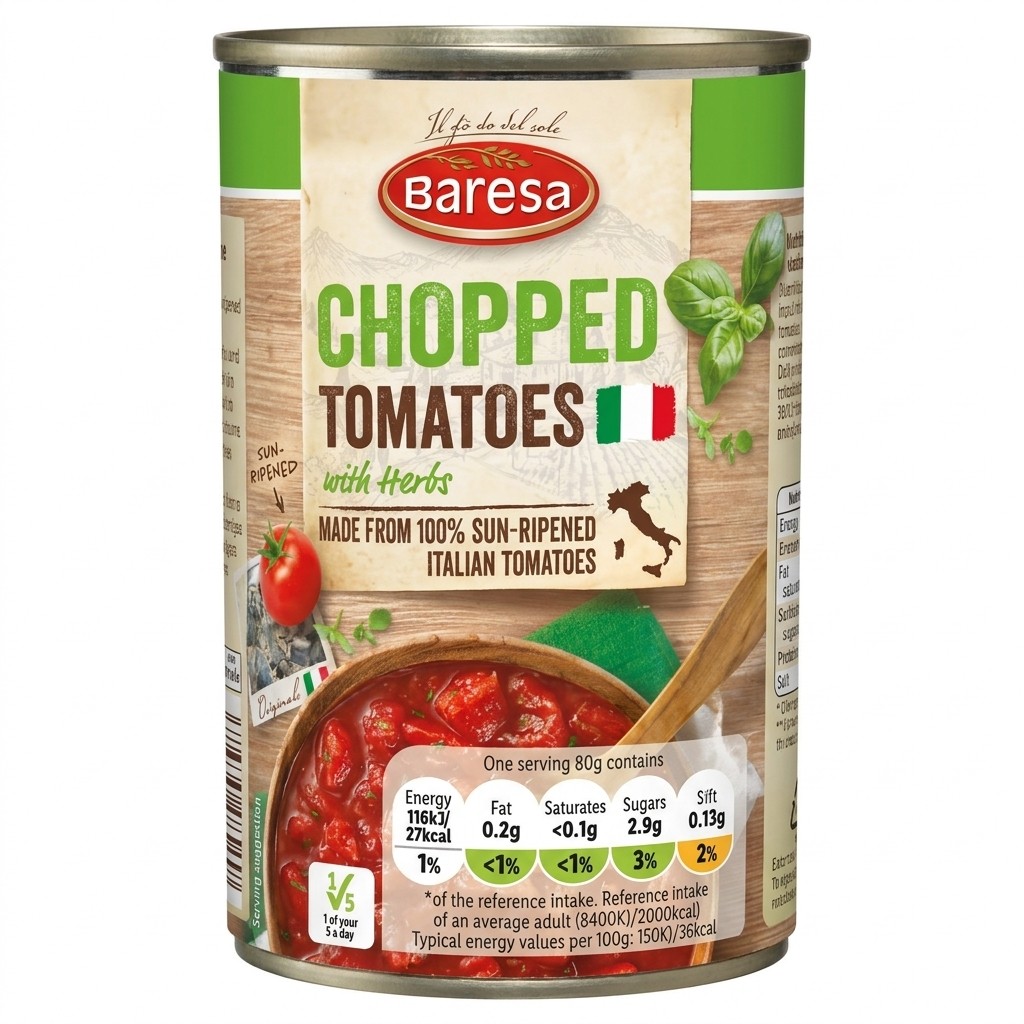 Baresa Chopped Tomatoes with Herbs 400g