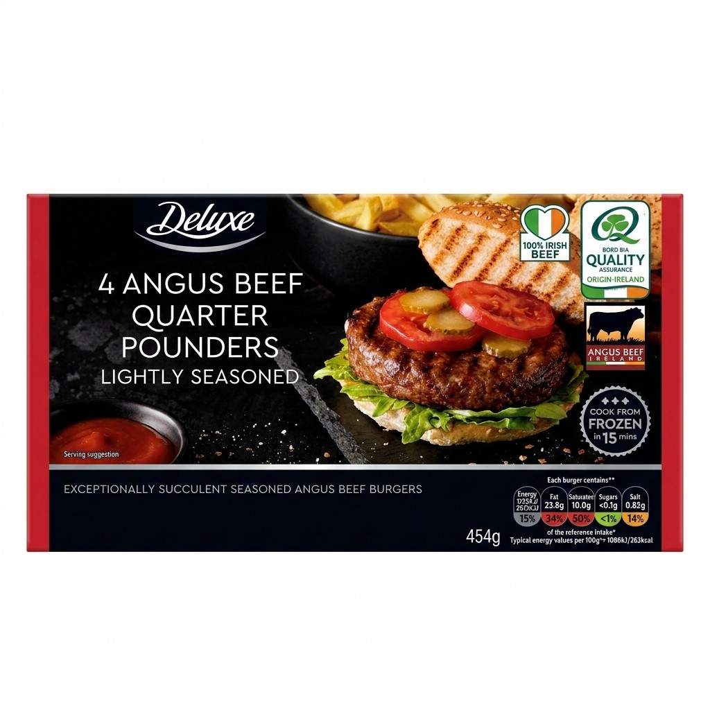 Deluxe Angus Beef Quarter Pounders 454g