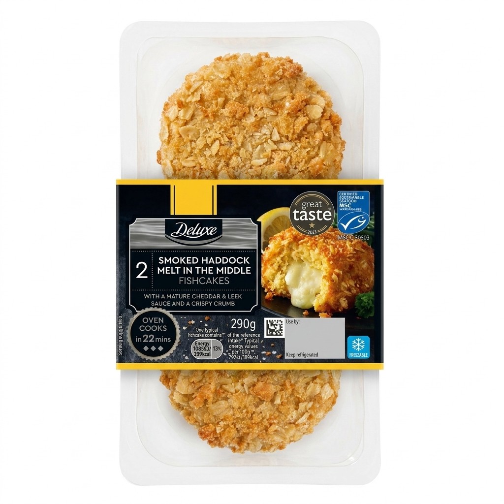 Deluxe Smoked Haddock Melt in the Middle Fishcakes 290g