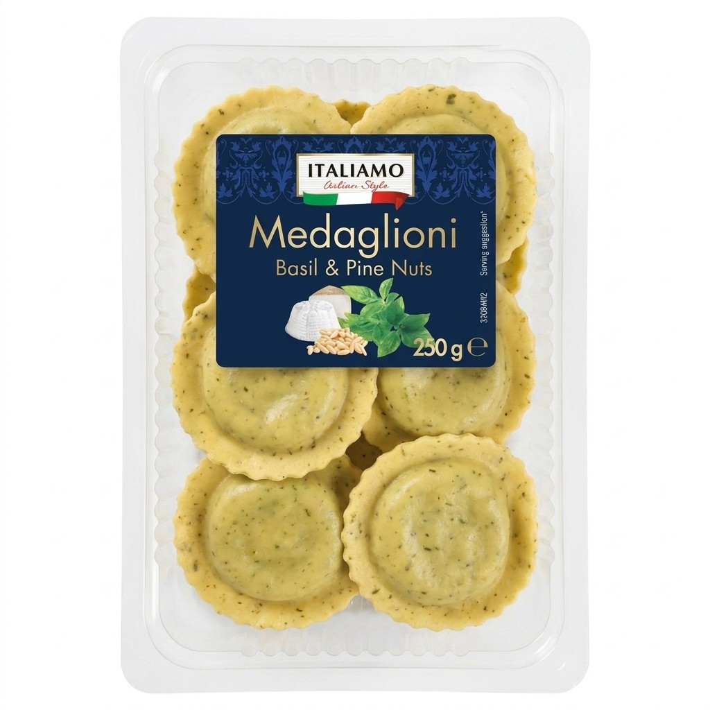 Italiamo Medaglioni Basil & Pine Nuts 250g