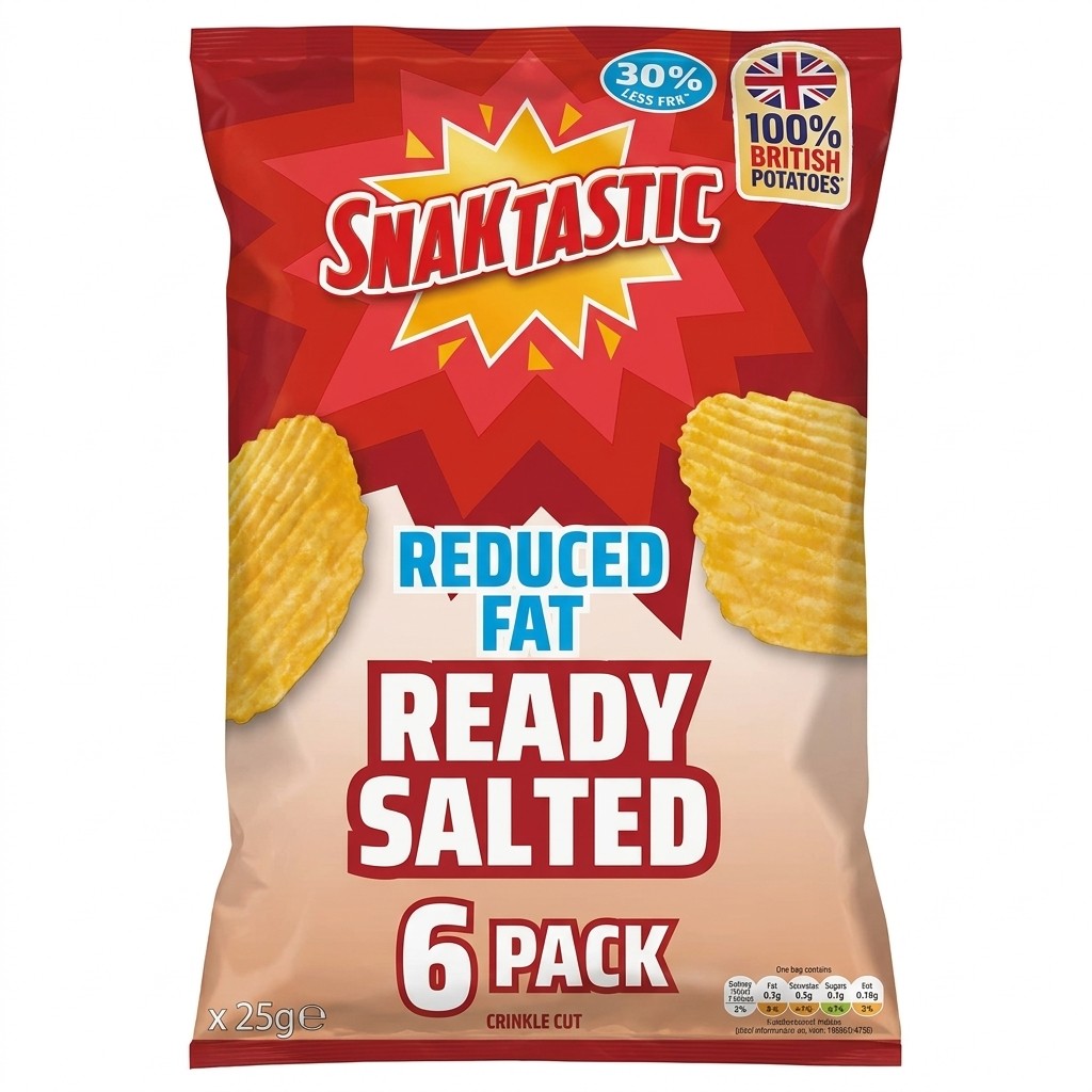 Snaktastic Reduced Fat Ready Salted 6 Pack