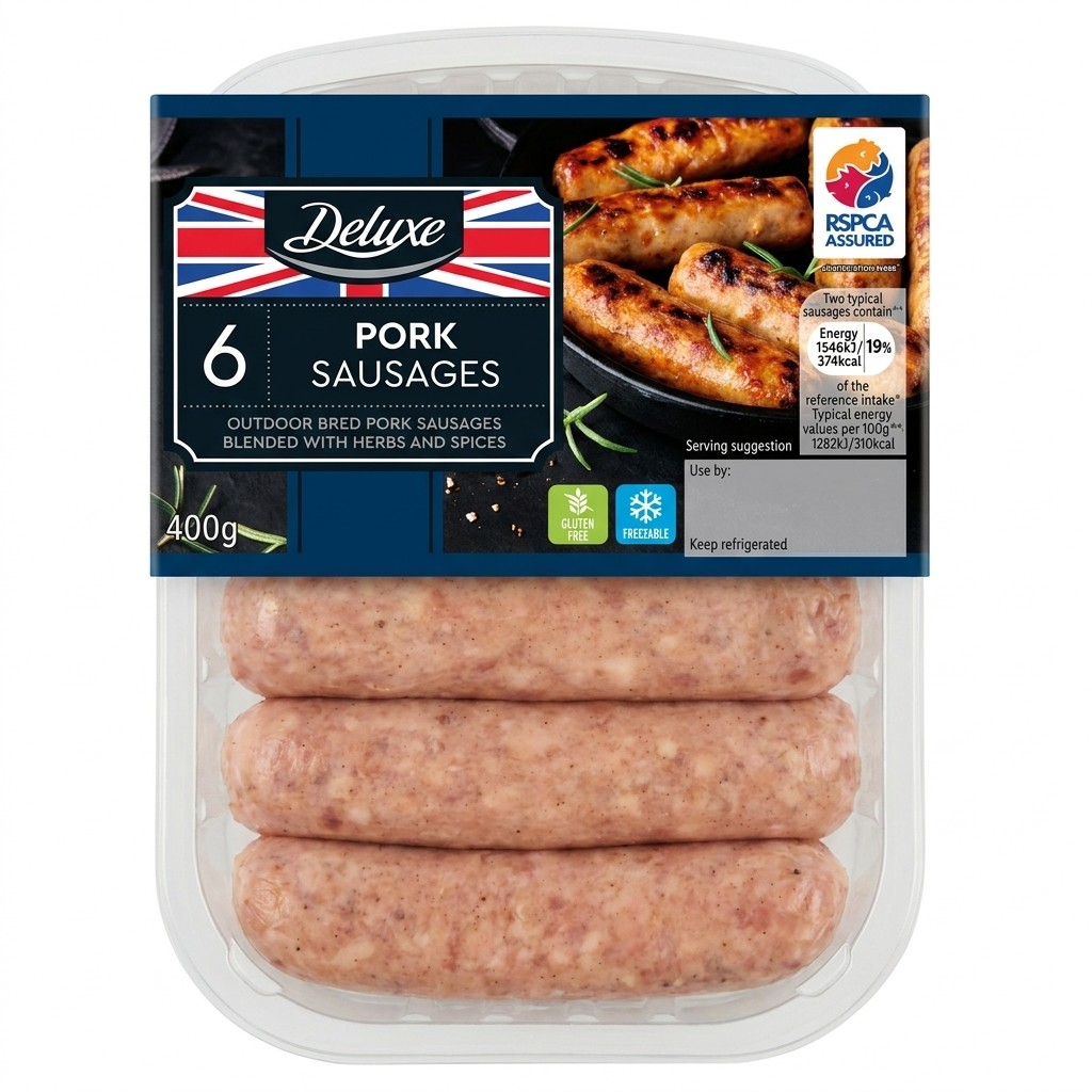 Deluxe Pork Sausages 400g