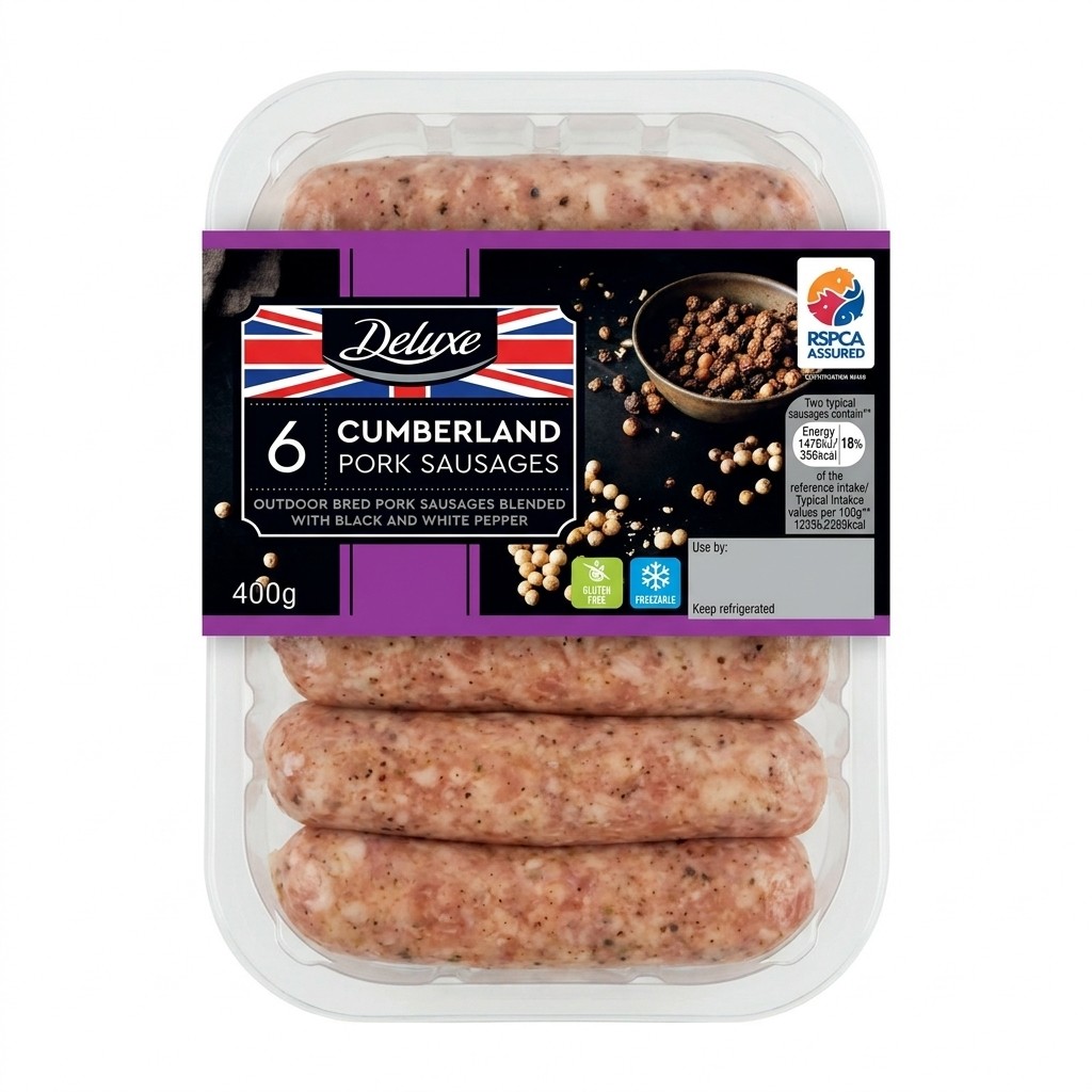 Deluxe Cumberland Pork Sausages 400g