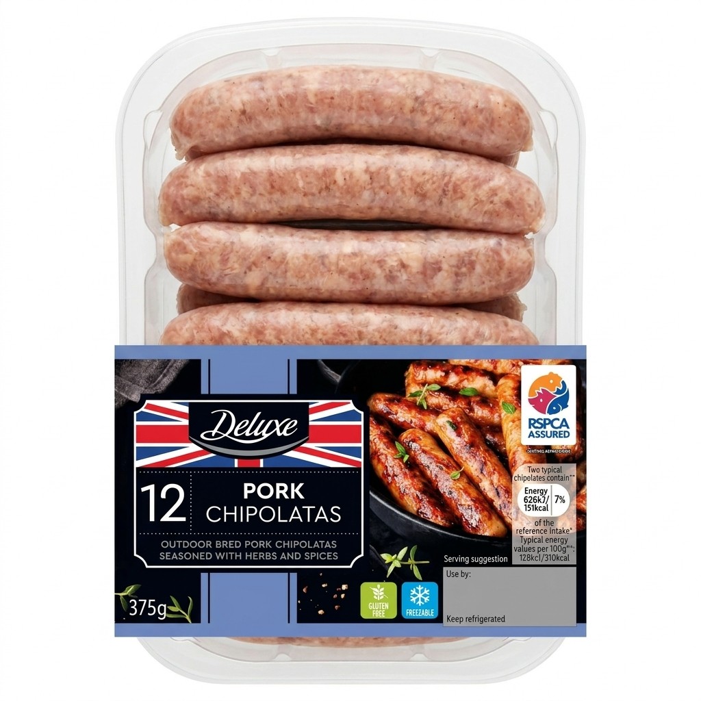Deluxe Pork Chipolatas 375g