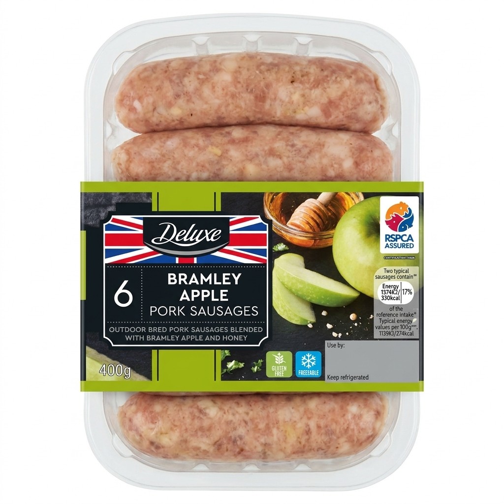 Deluxe Bramley Apple Pork Sausages 400g