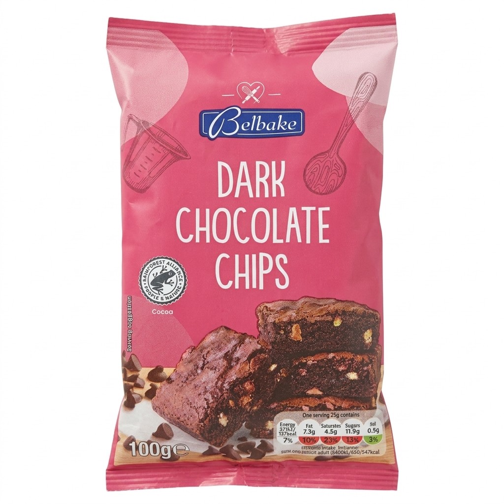 Belbake Dark Chocolate Chips 100g