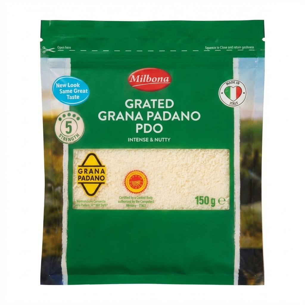 Milbona Grated Grana Padano PDO 150g