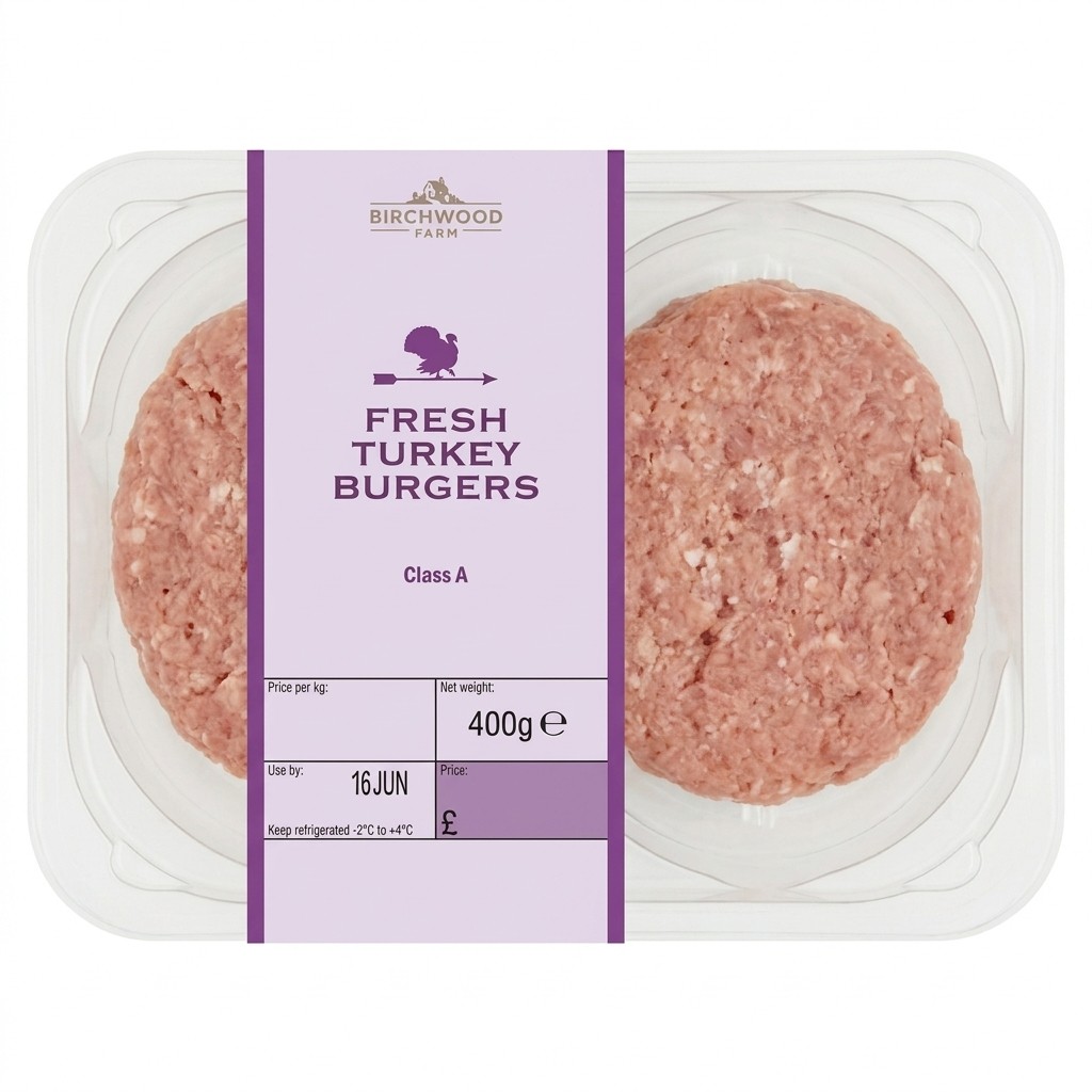 Birchwood Farm Fresh Turkey Burgers 400g