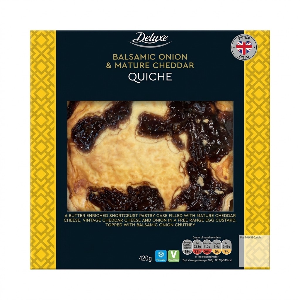 Deluxe Balsamic Onion & Mature Cheddar Quiche 420g