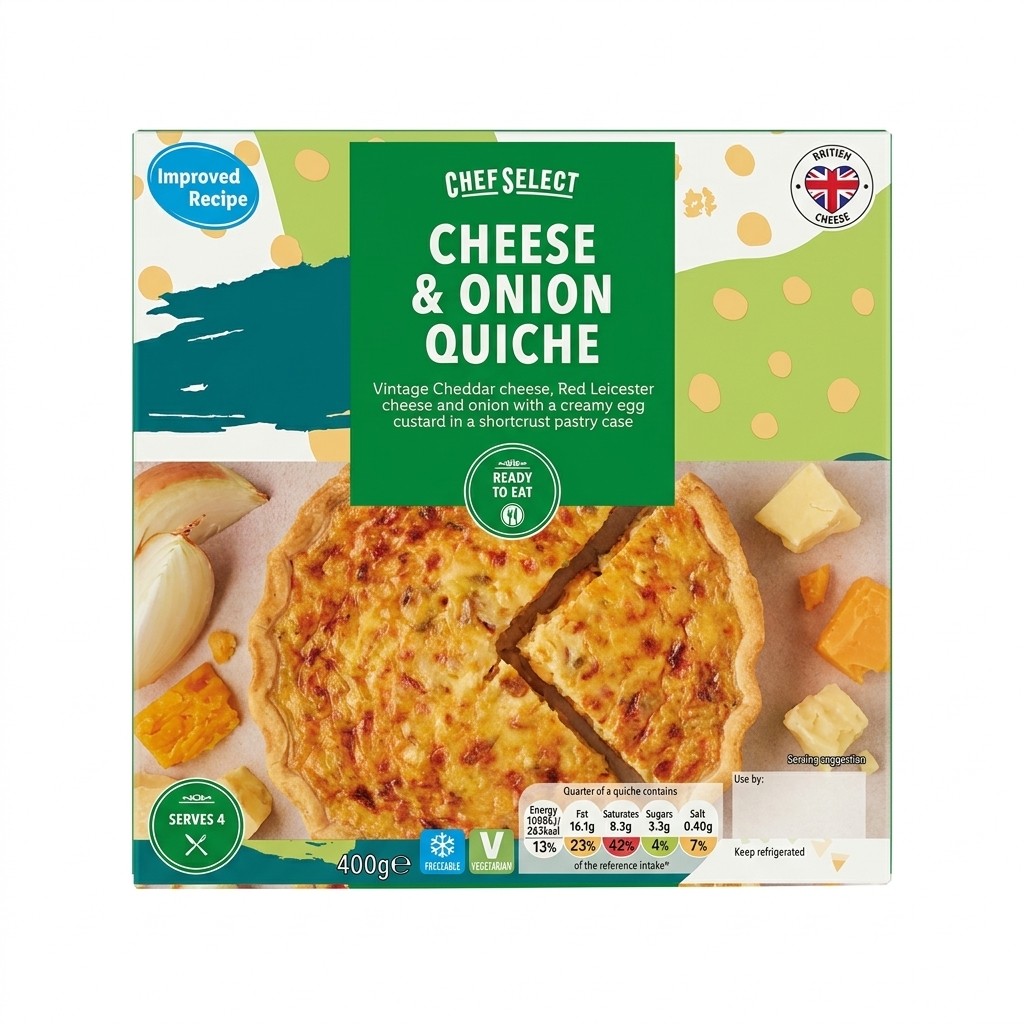 Chef Select Cheese & Onion Quiche 400g