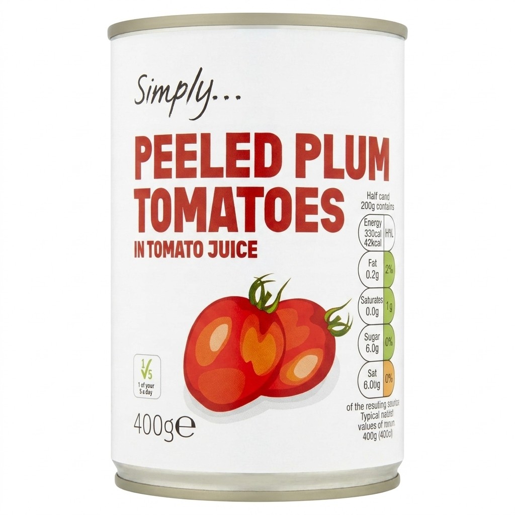 Simply Peeled Plum Tomatoes 400g