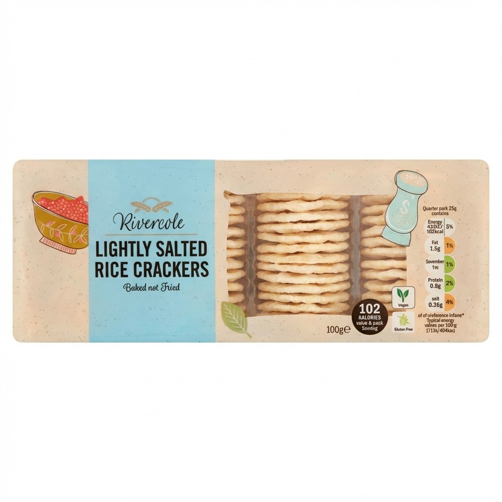Rivercote Lightly Salted Rice Crackers 100g