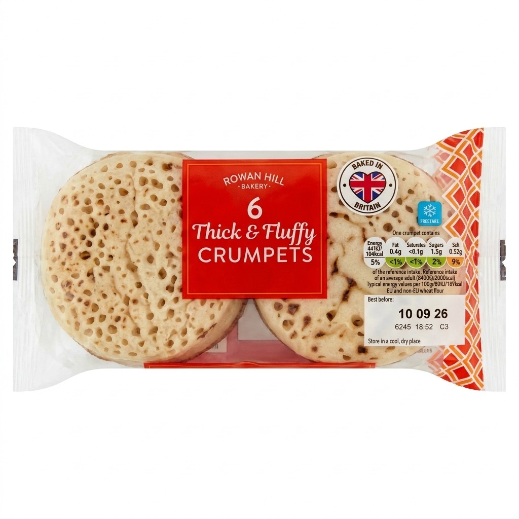 Rowan Hill Bakery Thick & Fluffy Crumpets 6