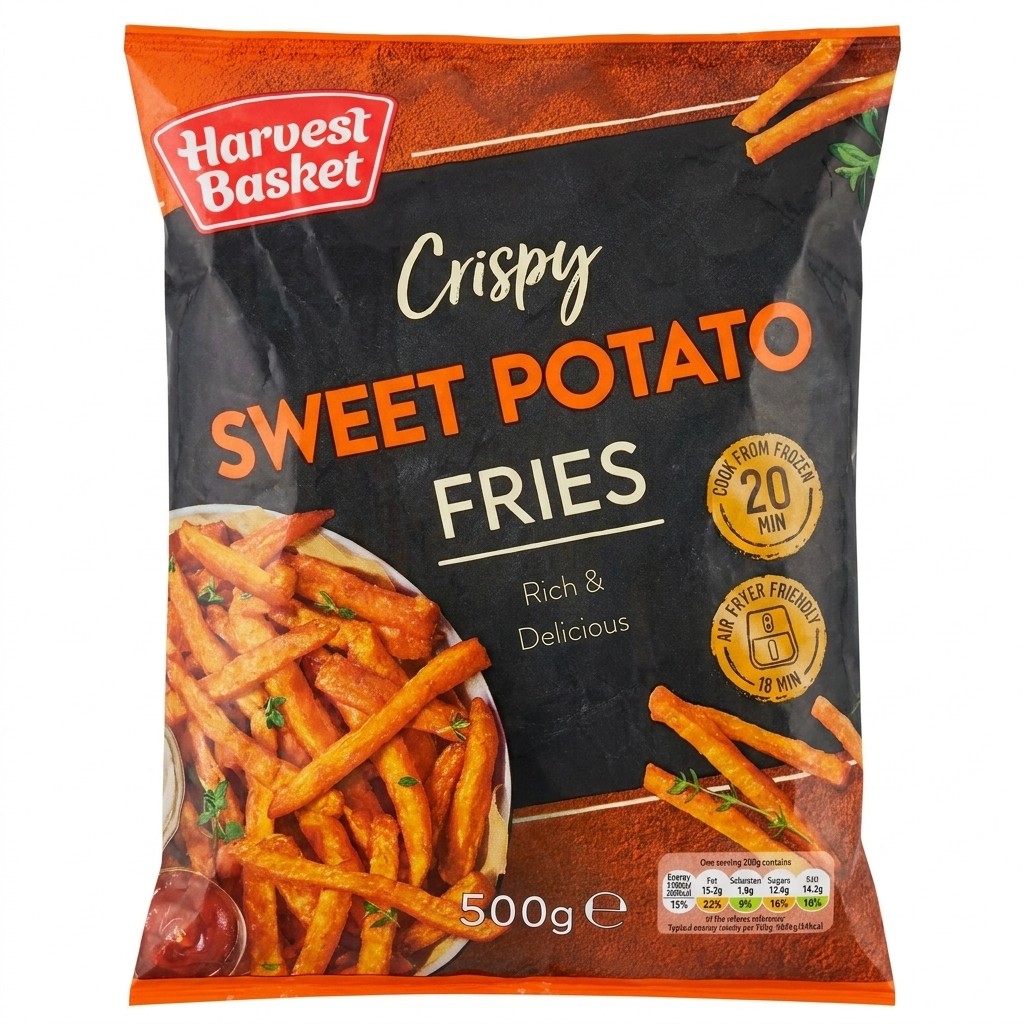 Harvest Basket Crispy Sweet Potato Fries 500g