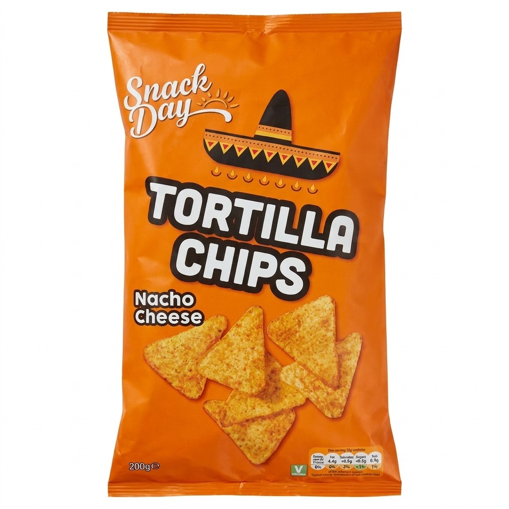 Snack Day Nacho Cheese Tortilla Chips 200g