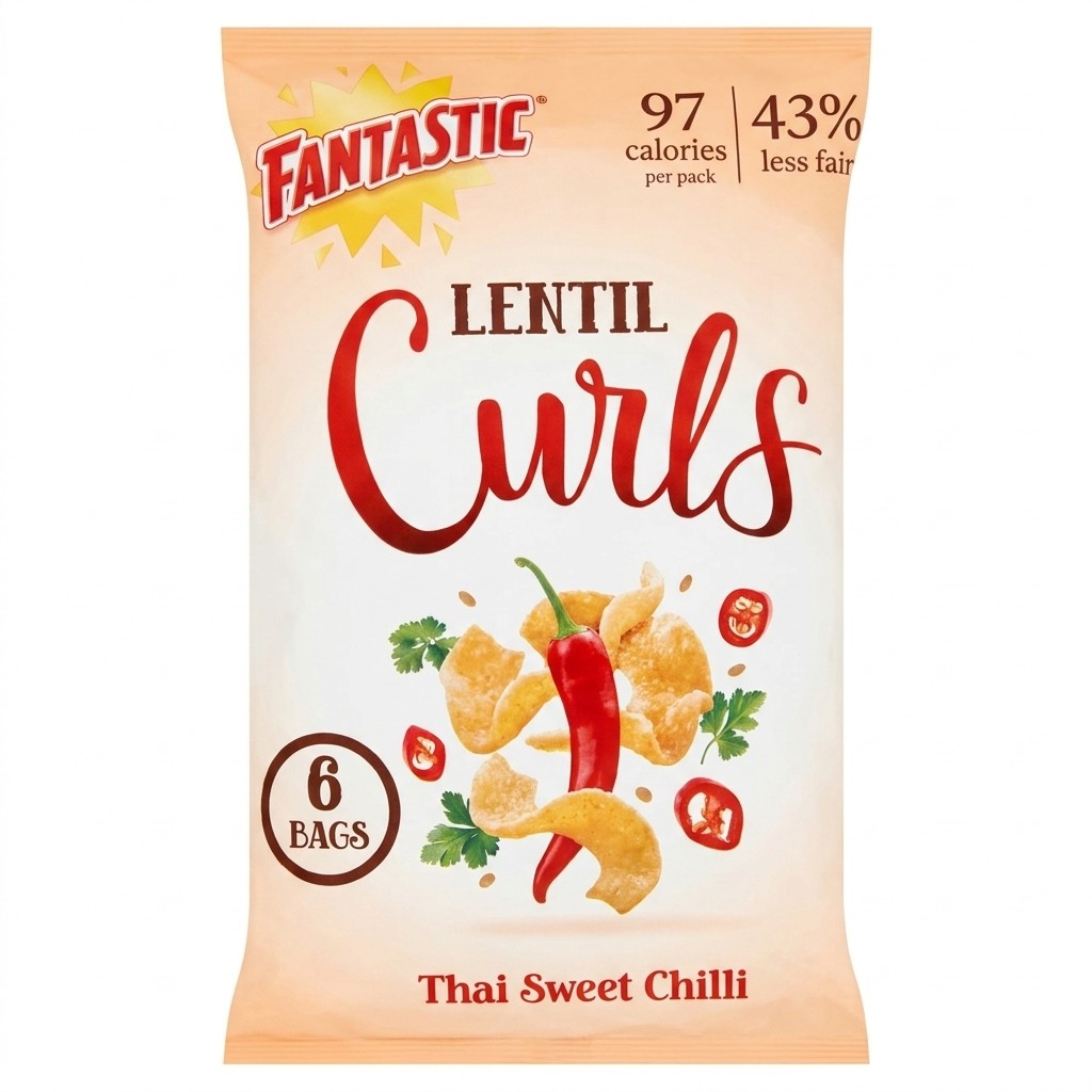 Snacktastic Lentil Curls Thai Sweet Chilli 100g