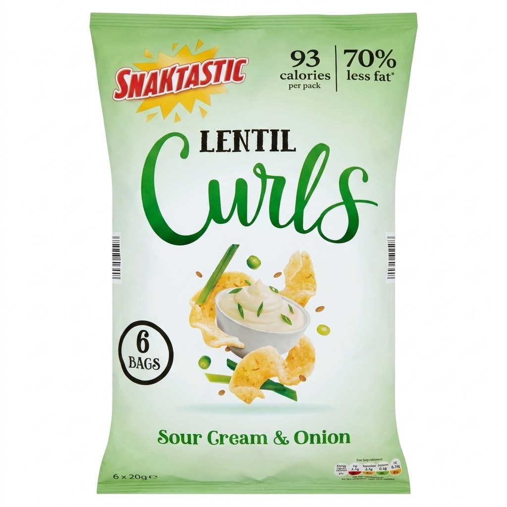 Snaktastic Lentil Curls Sour Cream & Onion 120g
