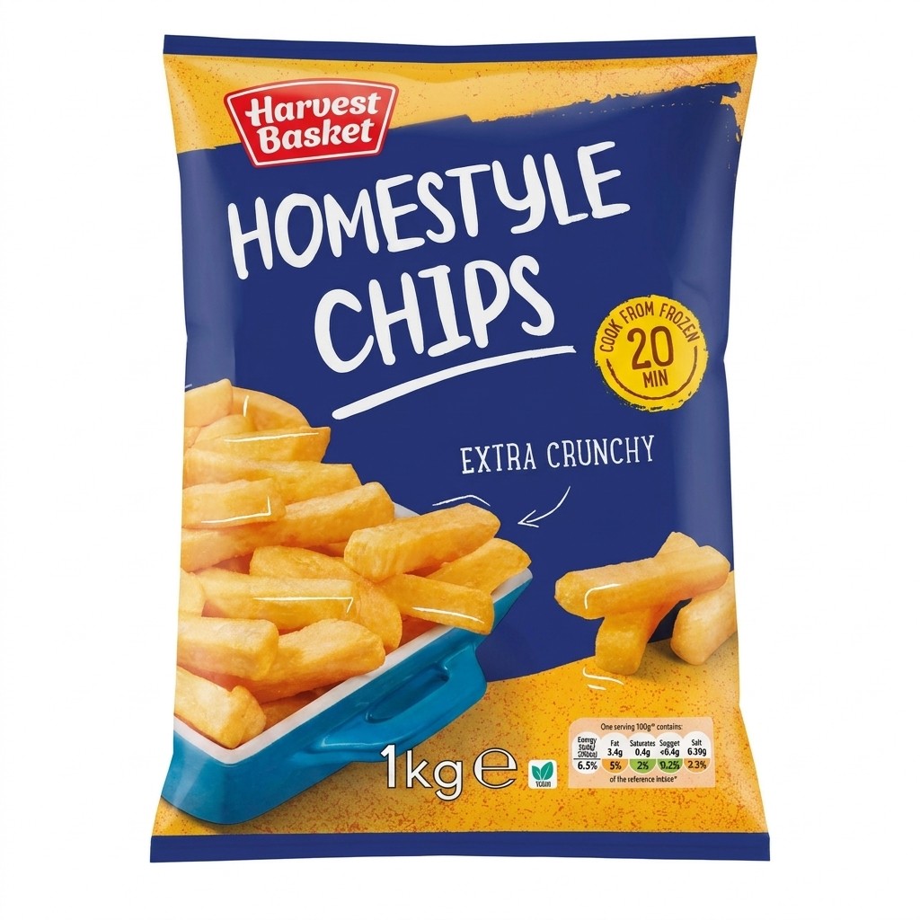 Harvest Basket Homestyle Chips 1kg