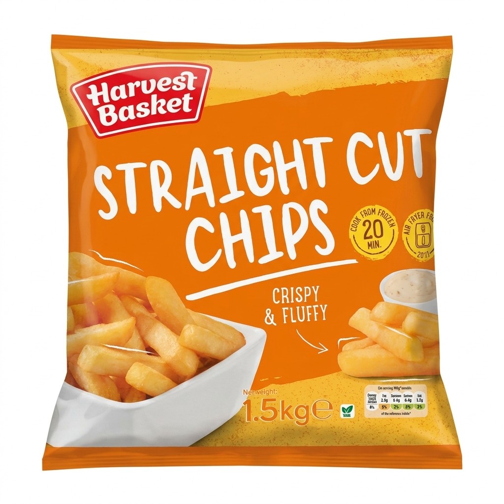 Harvest Basket Straight Cut Chips 1.5kg