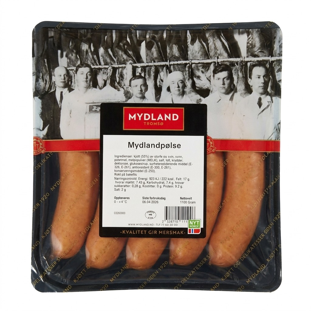 Mydlandpølse 1100g Mydland