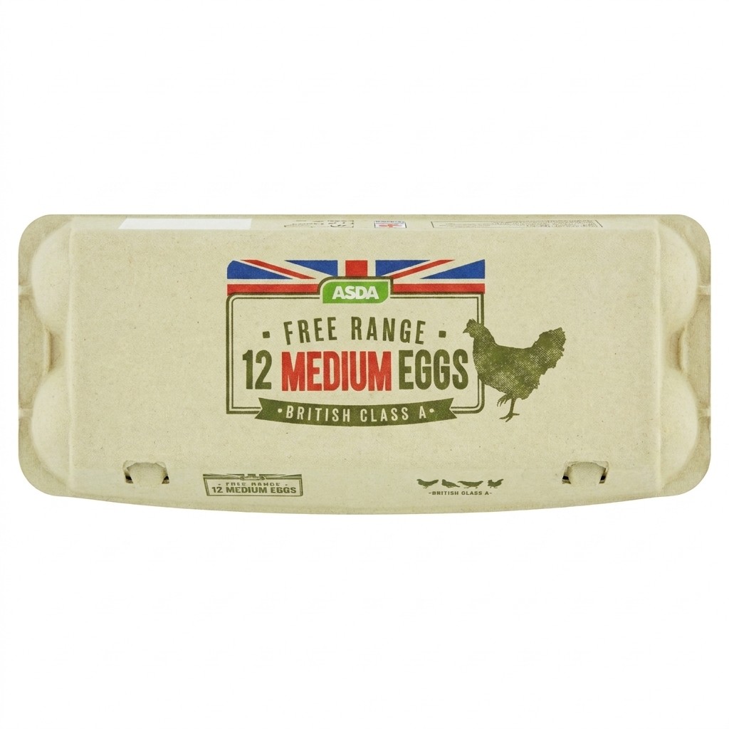 Asda Free Range Medium Eggs 12pcs