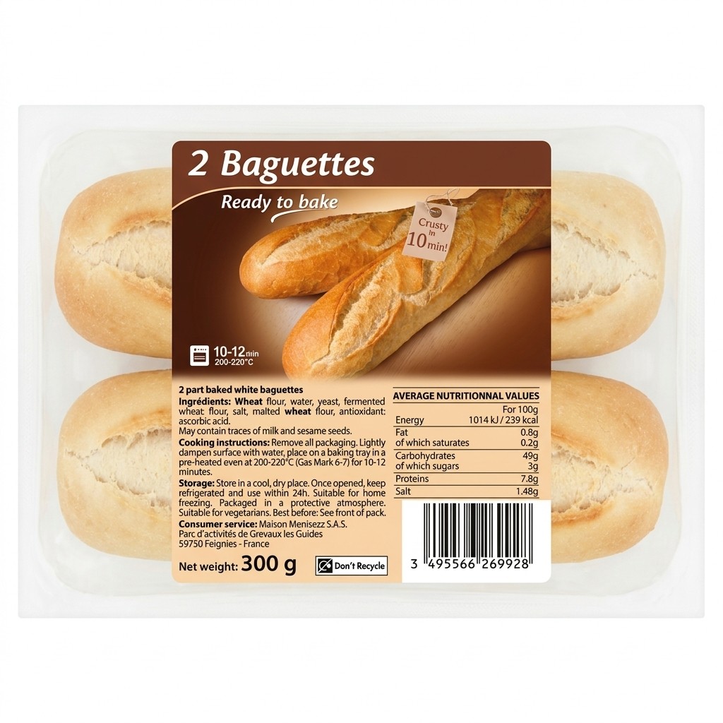 Maison Menissez 2 Baguettes 300g