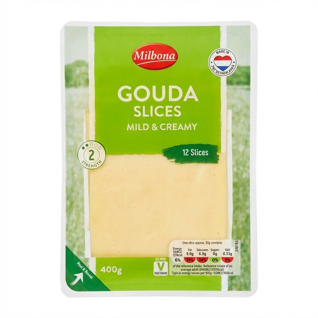 Milbona Gouda Slices 400g