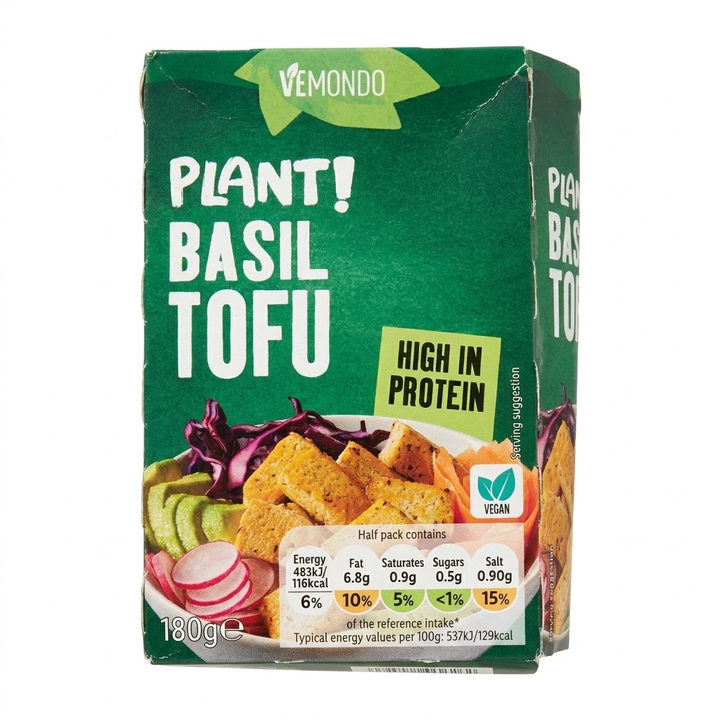 Vemondo Plant! Basil Tofu 180g