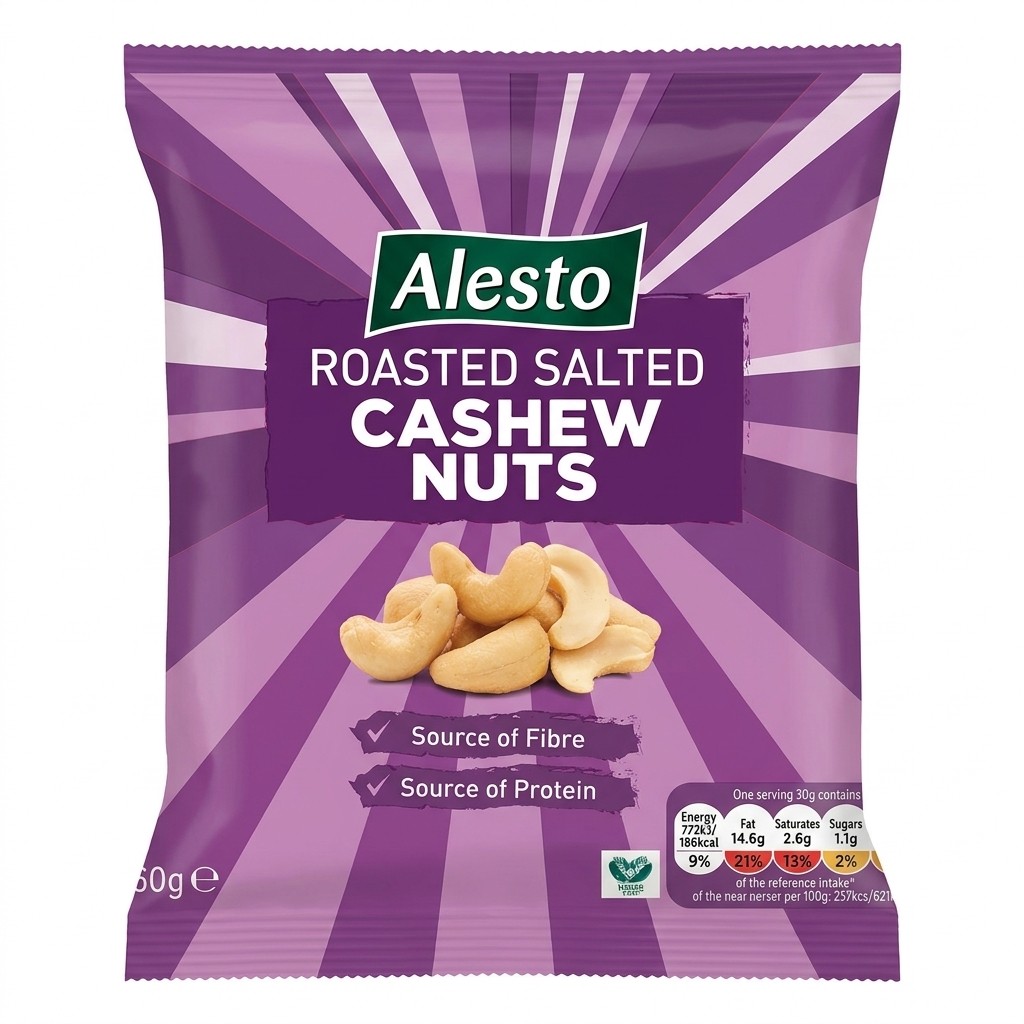 Alesto Roasted Salted Cashew Nuts 150g