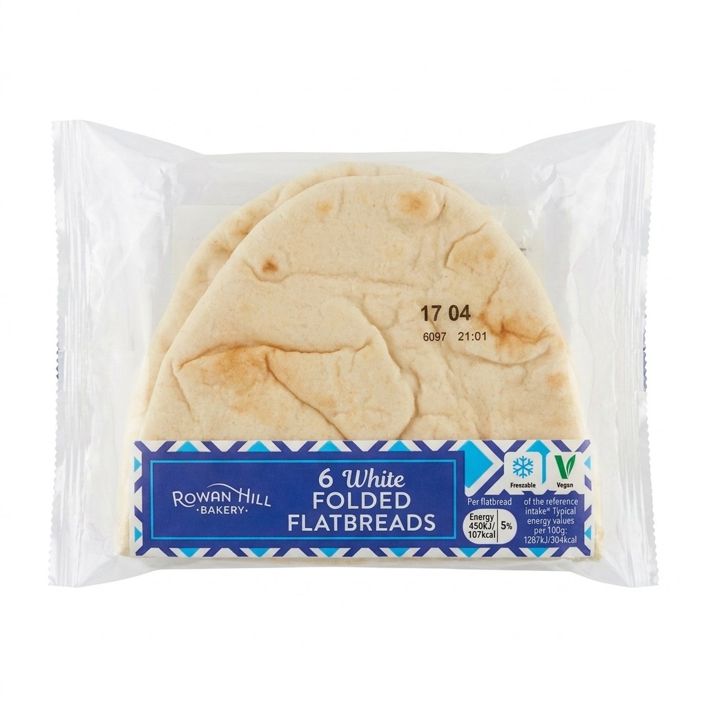 Rowan Hill Bakery 6 White Folded Flatbreads