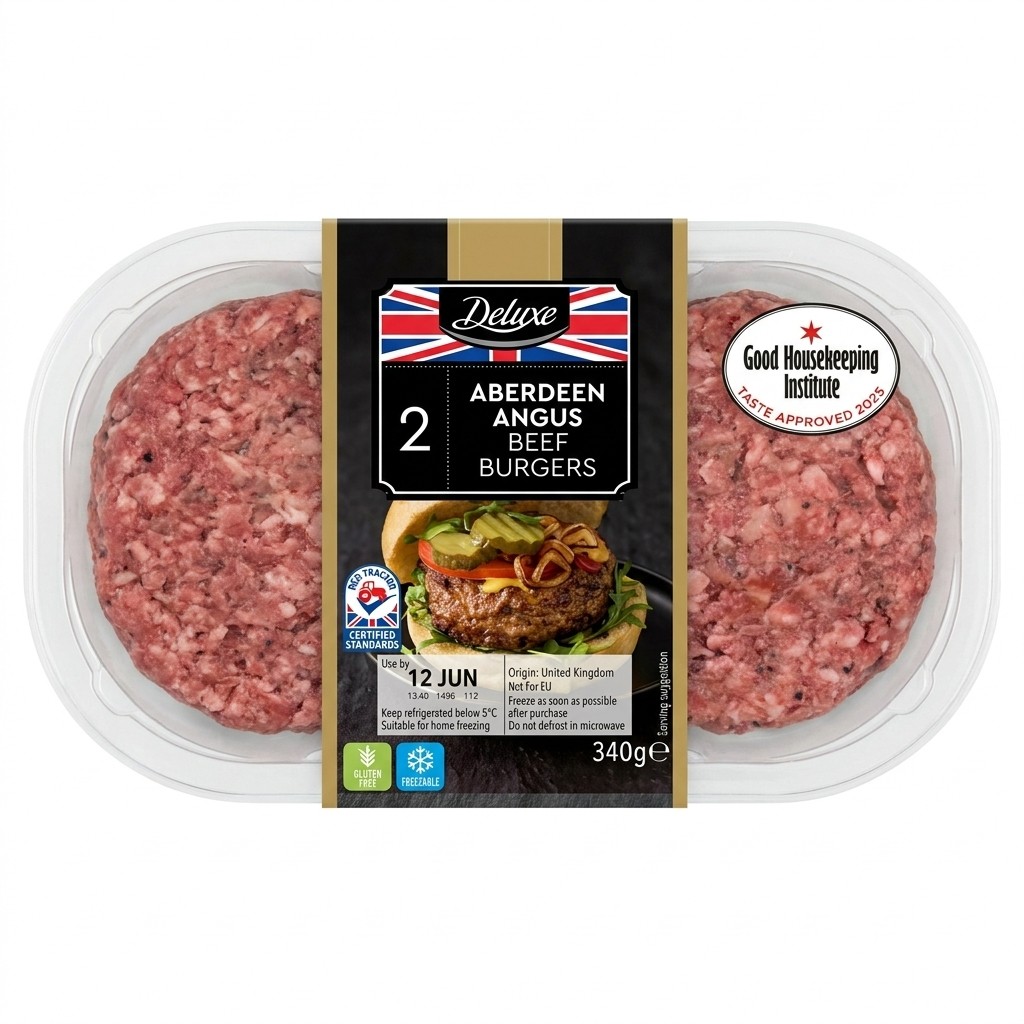 Deluxe Aberdeen Angus Beef Burgers 340g