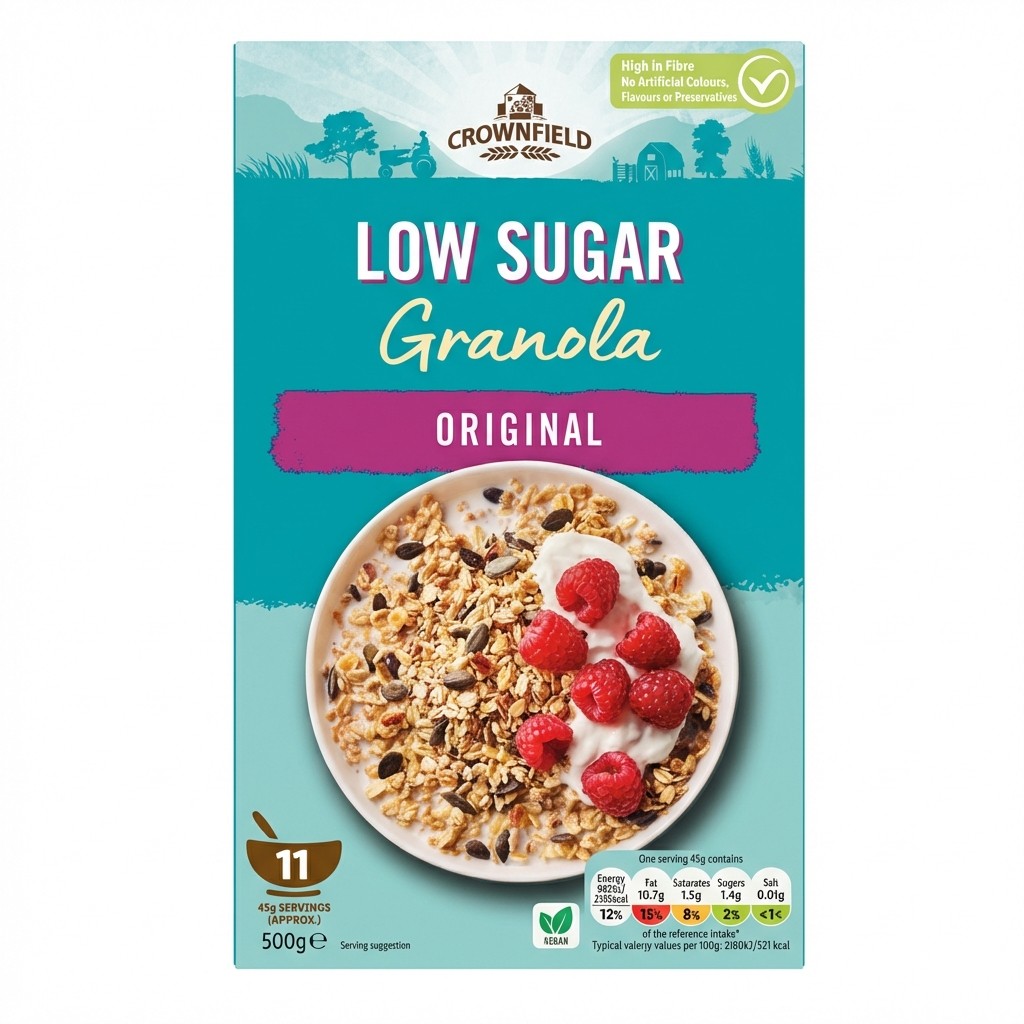 Crownfield Low Sugar Granola Original 500g