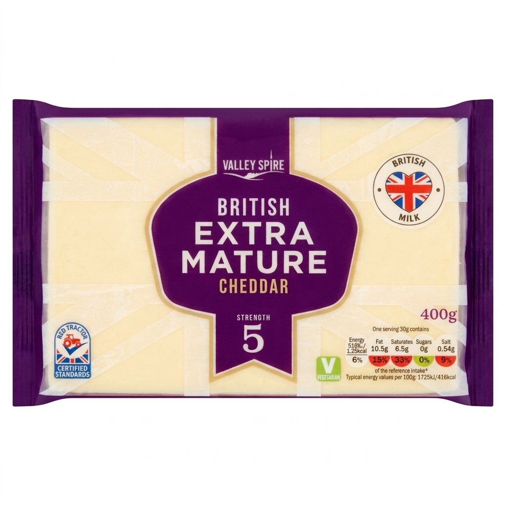 Valley Spire British Extra Mature Cheddar 400g