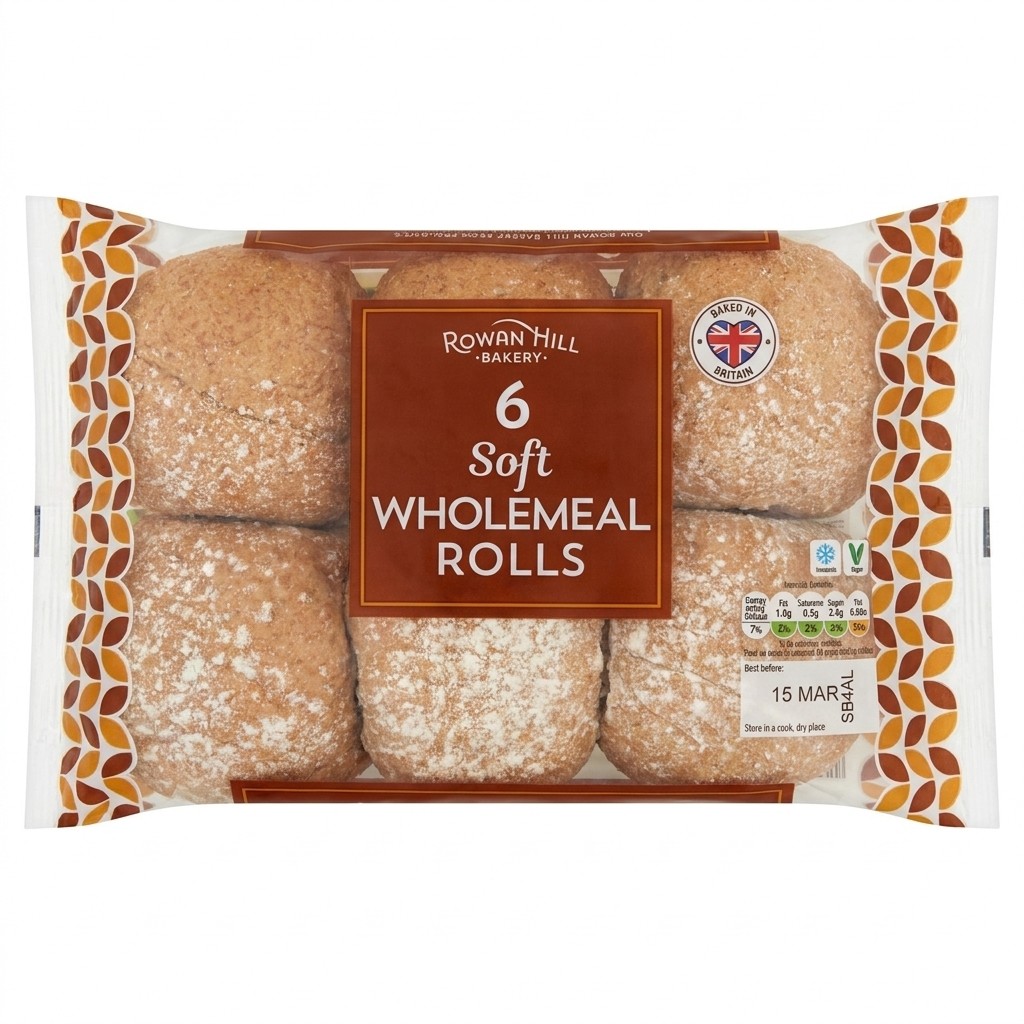 Rowan Hill Bakery 6 Soft Wholemeal Rolls