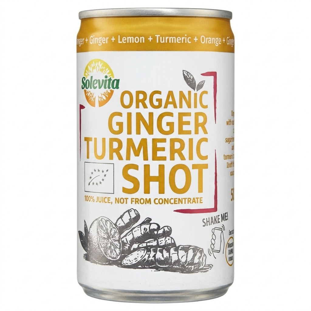 Solevita Organic Ginger Turmeric Shot 150ml