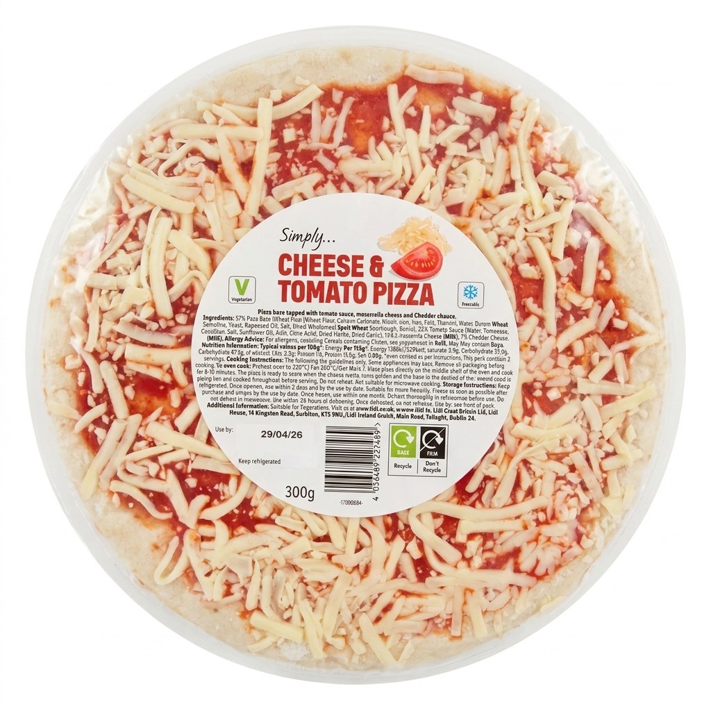 Simply Cheese & Tomato Pizza 300g