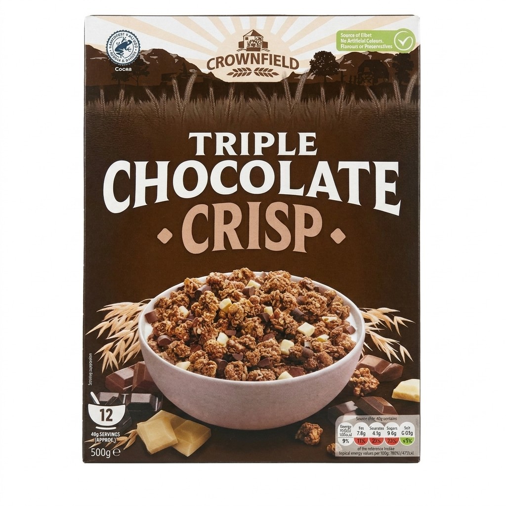 Crownfield Triple Chocolate Crisp 500g