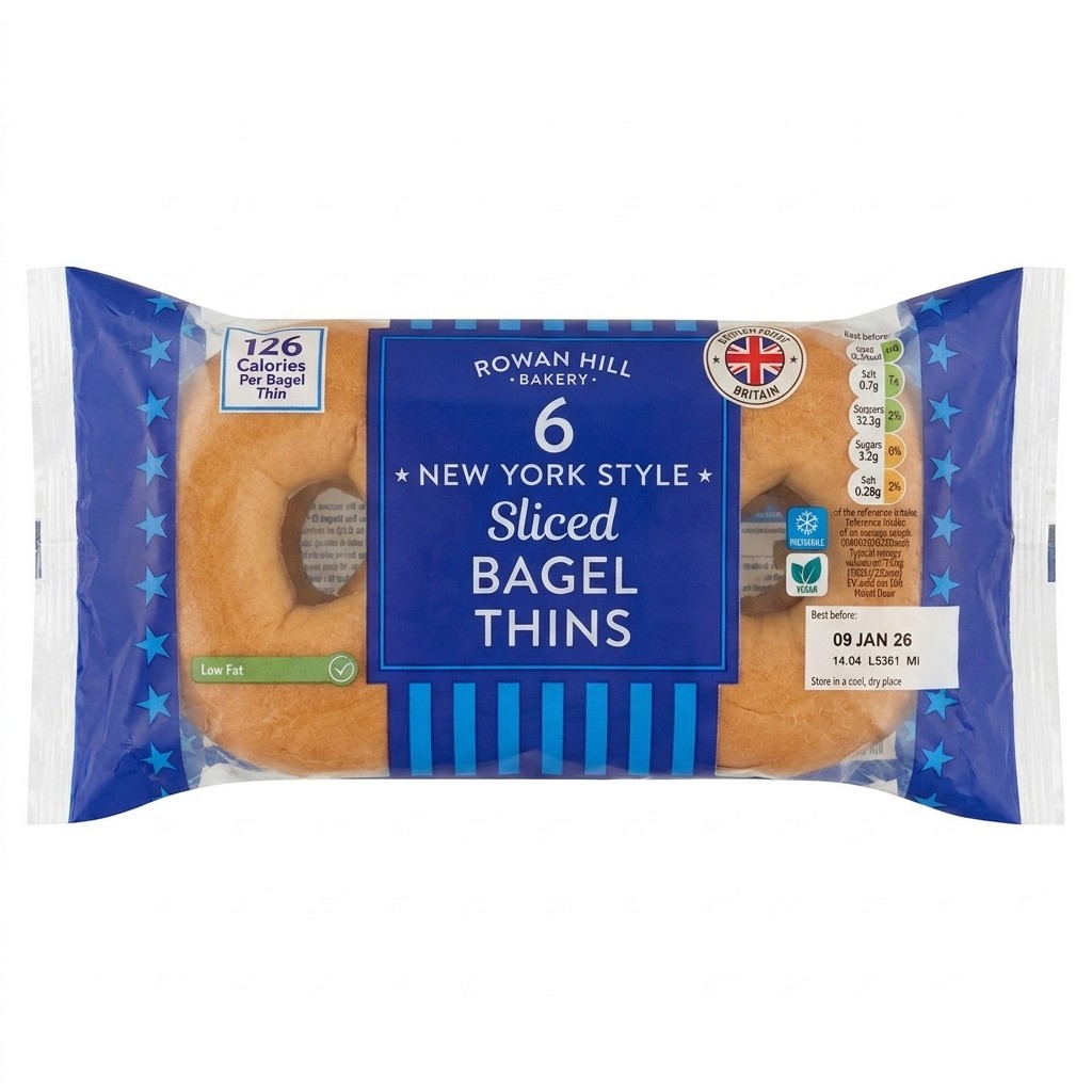 Rowan Hill Bakery New York Style Sliced Bagel Thins 6pcs