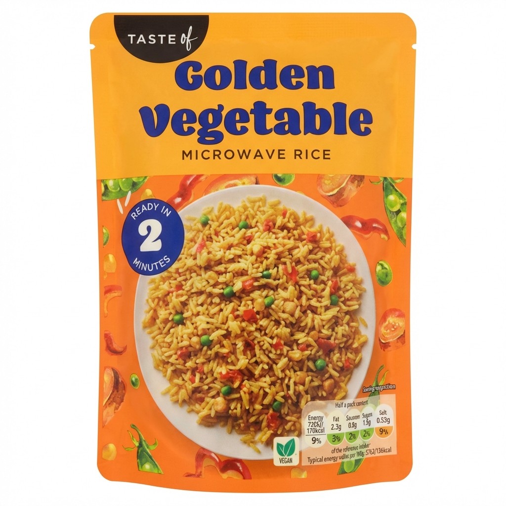 Taste of Golden Vegetable Microwave Rice 250g