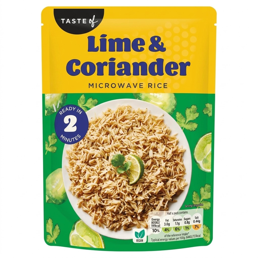 Taste of Lime & Coriander Microwave Rice 250g
