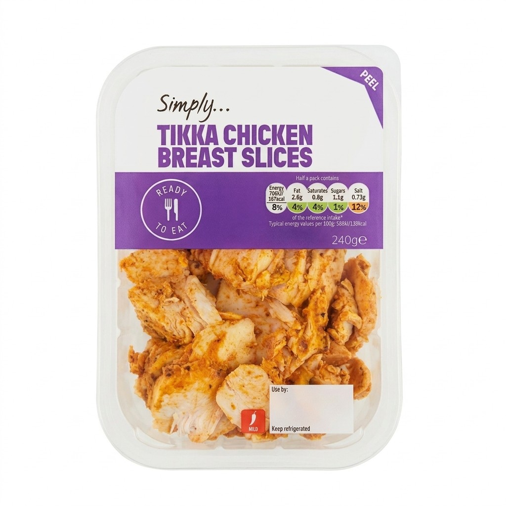Simply Tikka Chicken Breast Slices 240g