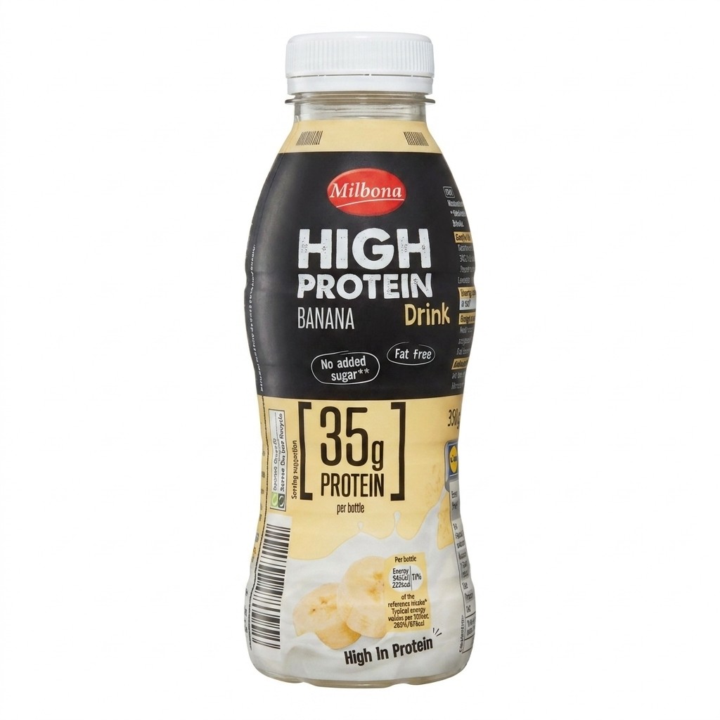 Milbona High Protein Banana Drink 350g