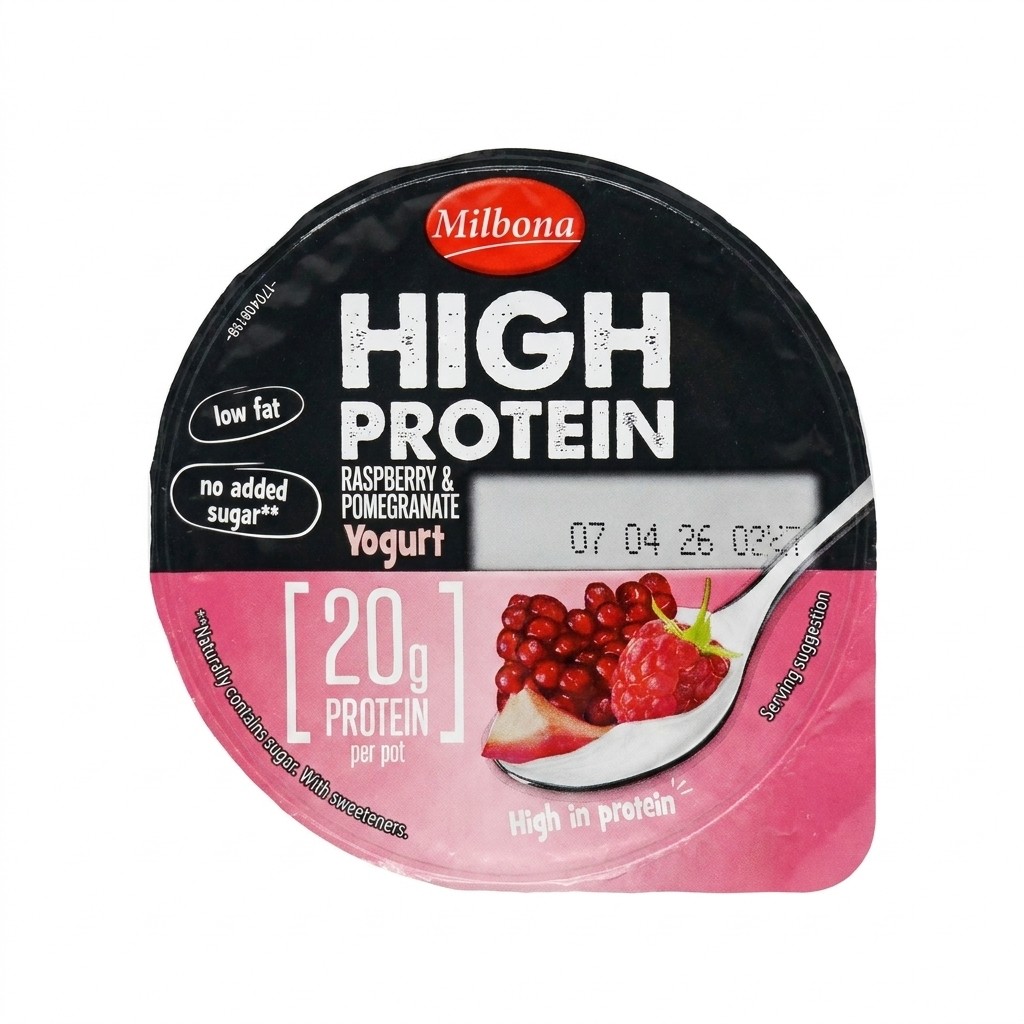 Milbona High Protein Raspberry & Pomegranate Yogurt 200g