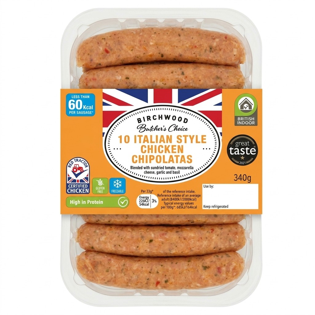 Birchwood 10 Italian Style Chicken Chipolatas 340g