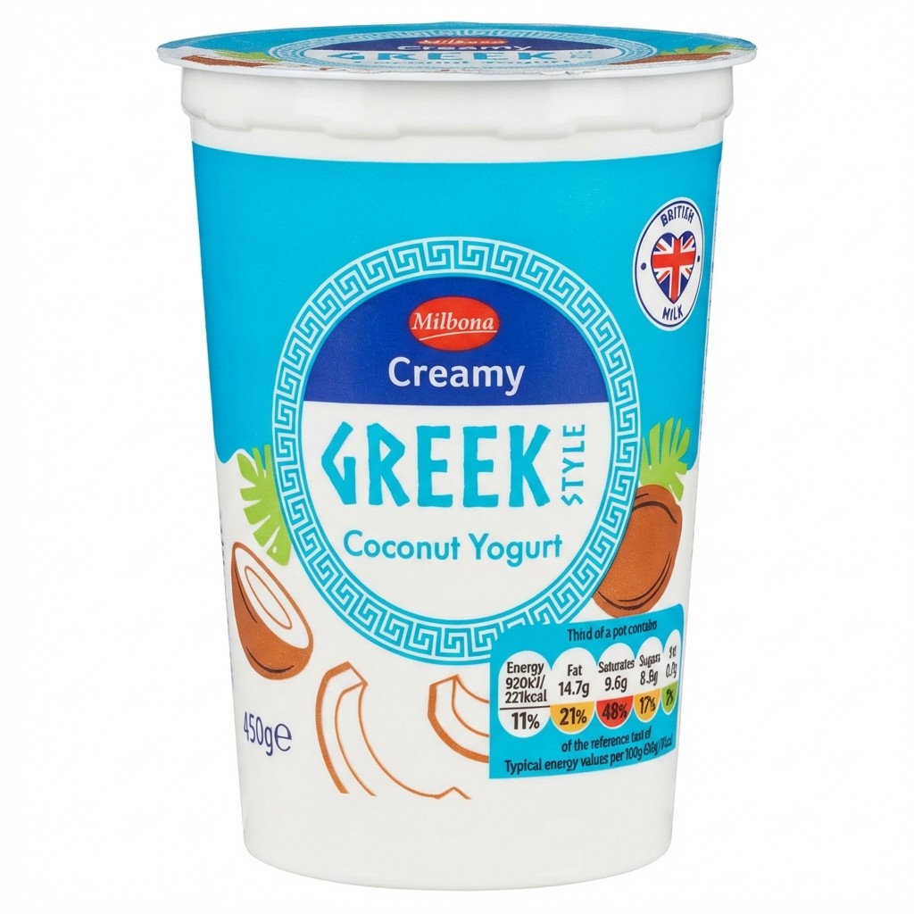 Milbona Creamy Greek Style Coconut Yogurt 450g