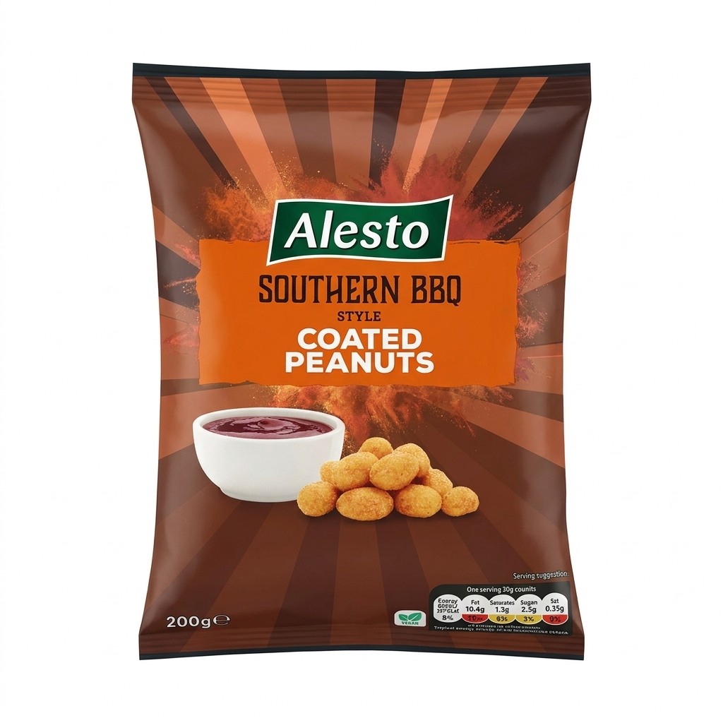 Alesto Southern BBQ Style Coated Peanuts 200g