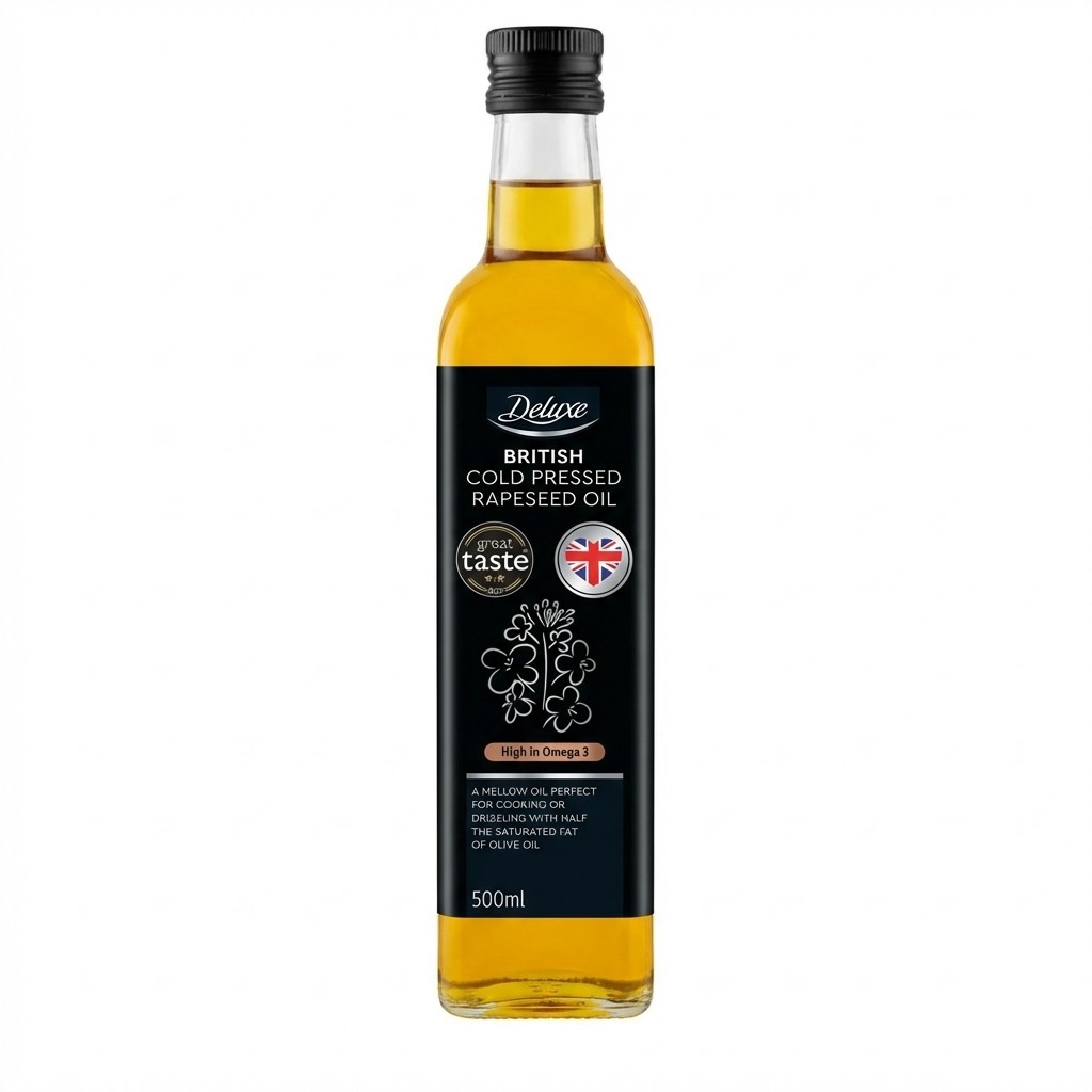 Deluxe British Cold Pressed Rapeseed Oil 500ml